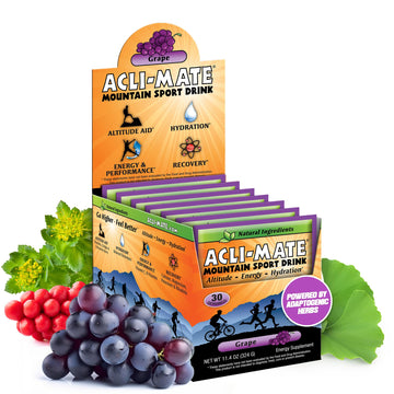 Acli-Mate Mountain Sport Drink Mix - High Altitude Acclimatization Electrolyte Powder Packets - Energy Drink Mix - Recovery Hydr