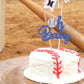 1 Pack Baseball Oh Baby Cupcake Toppers Glitter Sport Baseball Theme Babyshower Oh Baby Cake Decoration For Baseball Theme Babys