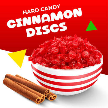 Arcor Cinnamon Discs Hard Candy | 1 Pound Bag - Approx. 75 Count | Classic Spicy Sweets