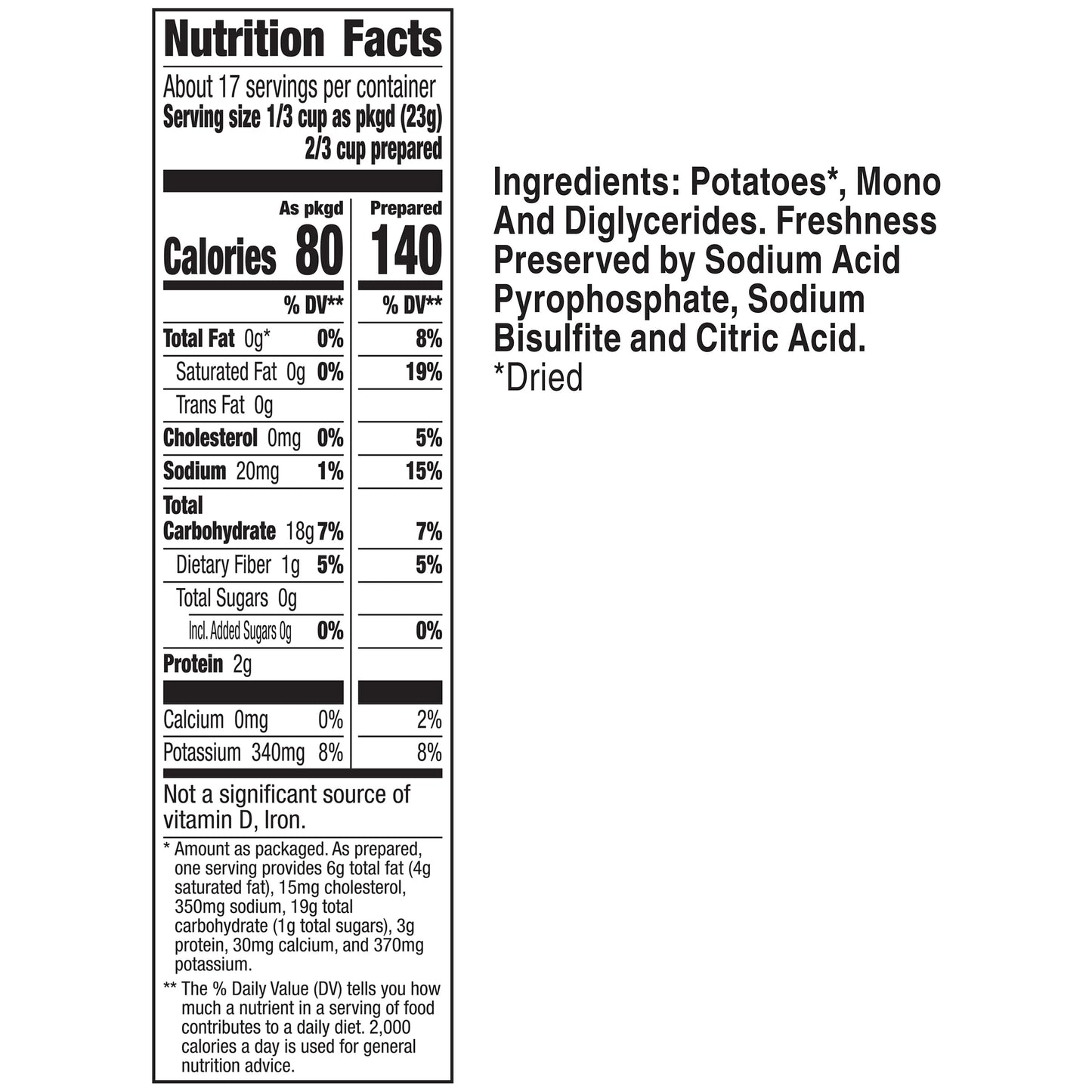 Betty Crocker Gluten Free Potato Buds Potatoes, 13.75 oz (Pack of 6)