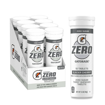 Gatorade Zero Tablets, Glacier Cherry Flavor, 8 Count, 1.6 oz (Pack of 80)