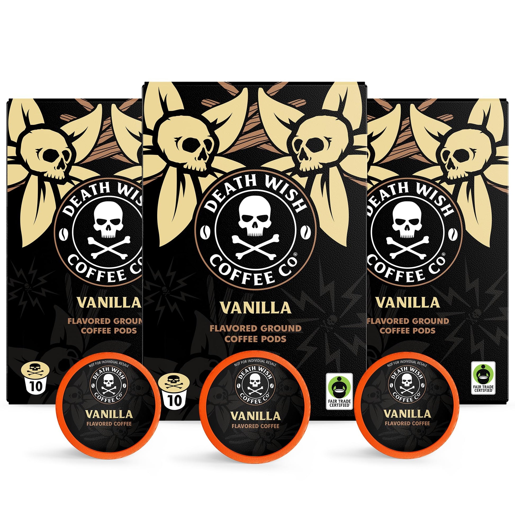 Death Wish Coffee, Vanilla Single Serve Pods (30 Count)