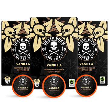 Death Wish Coffee  Vanilla Single Serve Pods (30 Count)