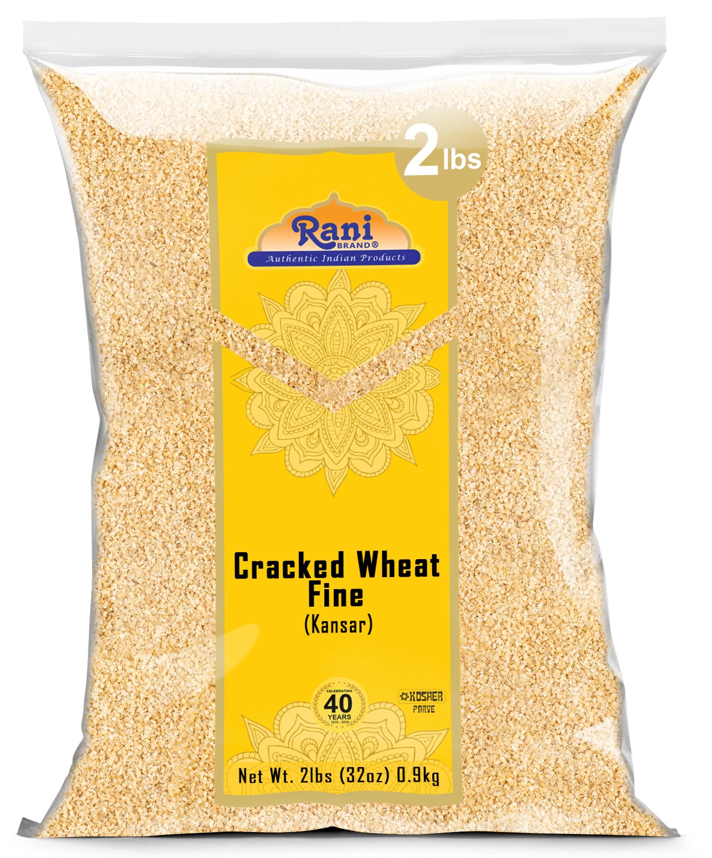 Rani Cracked Wheat Fine (Kansar/Bulgur Wheat#1) 32Oz (2Lbs) 908G ~ All Natural | Vegan | Gluten Friendly | Non-Gmo |Kosher | Indian Origin