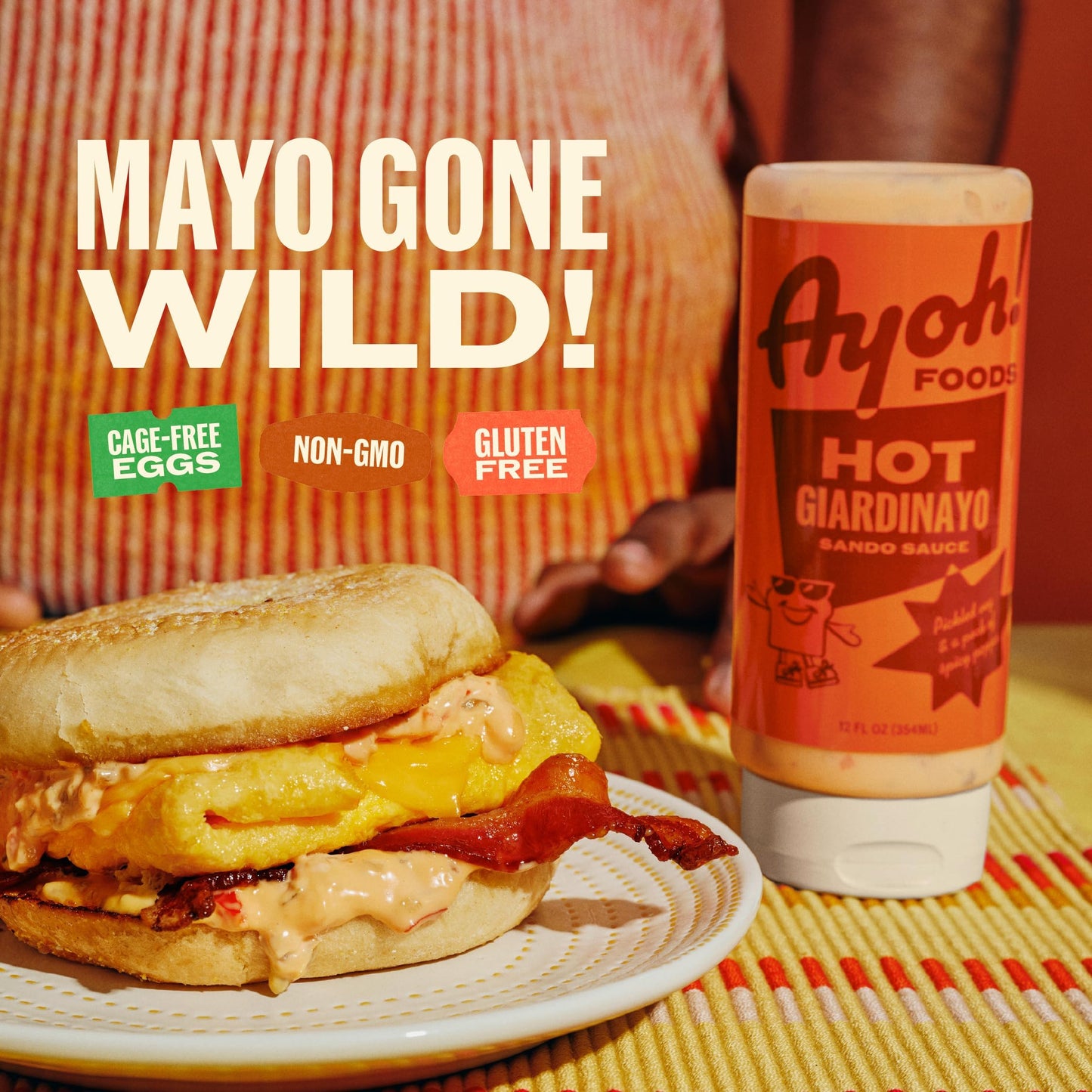 Ayoh Foods, Sando Sauce, Sandwich Sauce, (1-12 Ounce Bottle) - Creamy & Flavorful, Perfect for Sandwiches, Wraps & Dips, Created