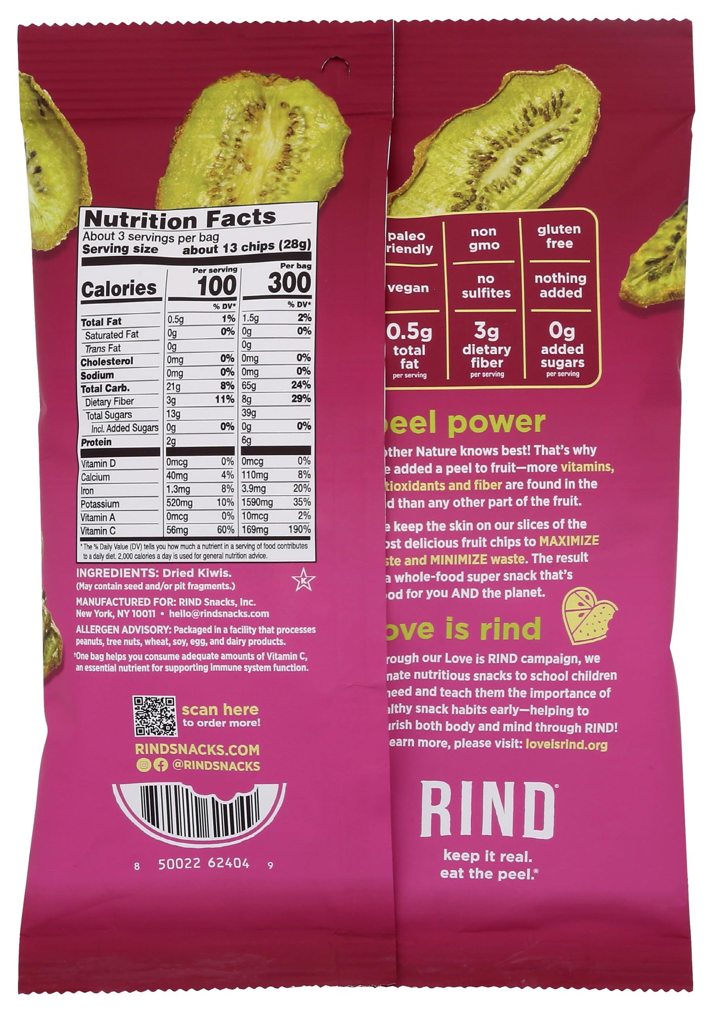 Rind Drd Frt Chip Kiwi   ( 12 X 3 Oz   )