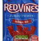 Red Vines Jumbo Licorice, Original Red Flavor, 8Oz Bags (12 Pack), Soft & Chewy Candy Twists