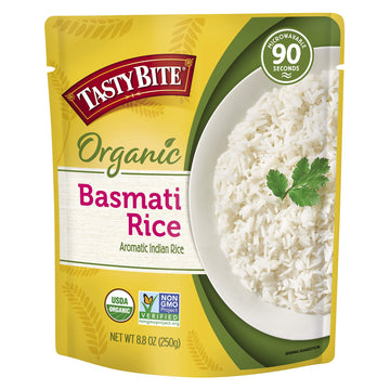 Tasty Bite Organic Basmati Rice, Microwaveable Cooked Rice, 8.8 Ounce (Pack of 6)