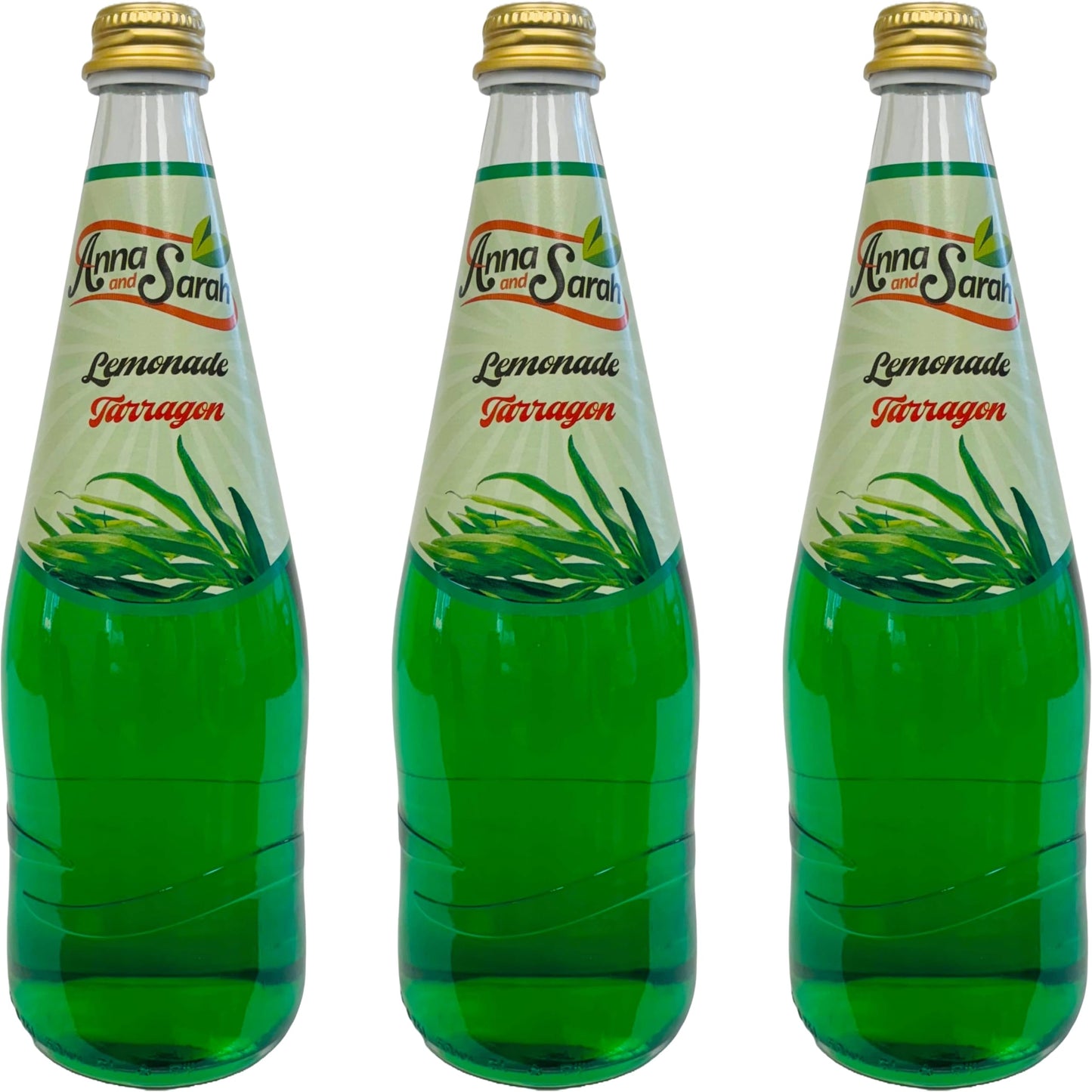 Anna and Sarah Natural Lemonade-Tarragon Juice, 25.4 Fl Oz (Pack of 3), Glass Bottle