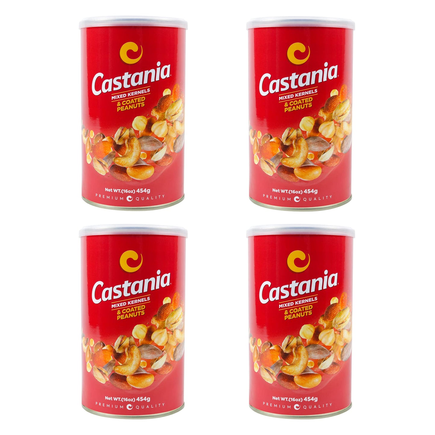 Castania BBQ Lebanese Nuts with Kri Kri, Cashews, Pistachios, Hazelnuts, Almonds & Cashews, Cholesterol Free! 16oz (Pack of 4)