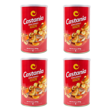 Castania BBQ Lebanese Nuts with Kri Kri, Cashews, Pistachios, Hazelnuts, Almonds & Cashews, Cholesterol Free! 16oz (Pack of 4)