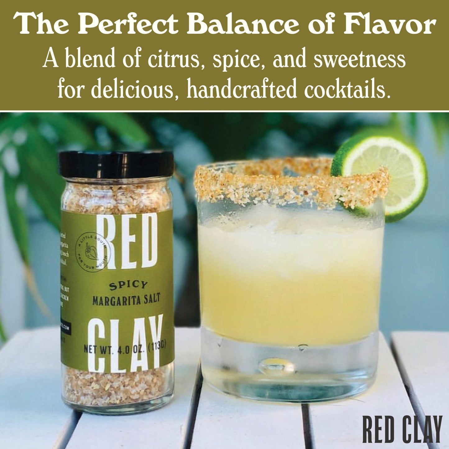 Red Clay Hot Sauce Margarita Salt - Gluten-Free Spicy Salt Shaker, 4 Ounce