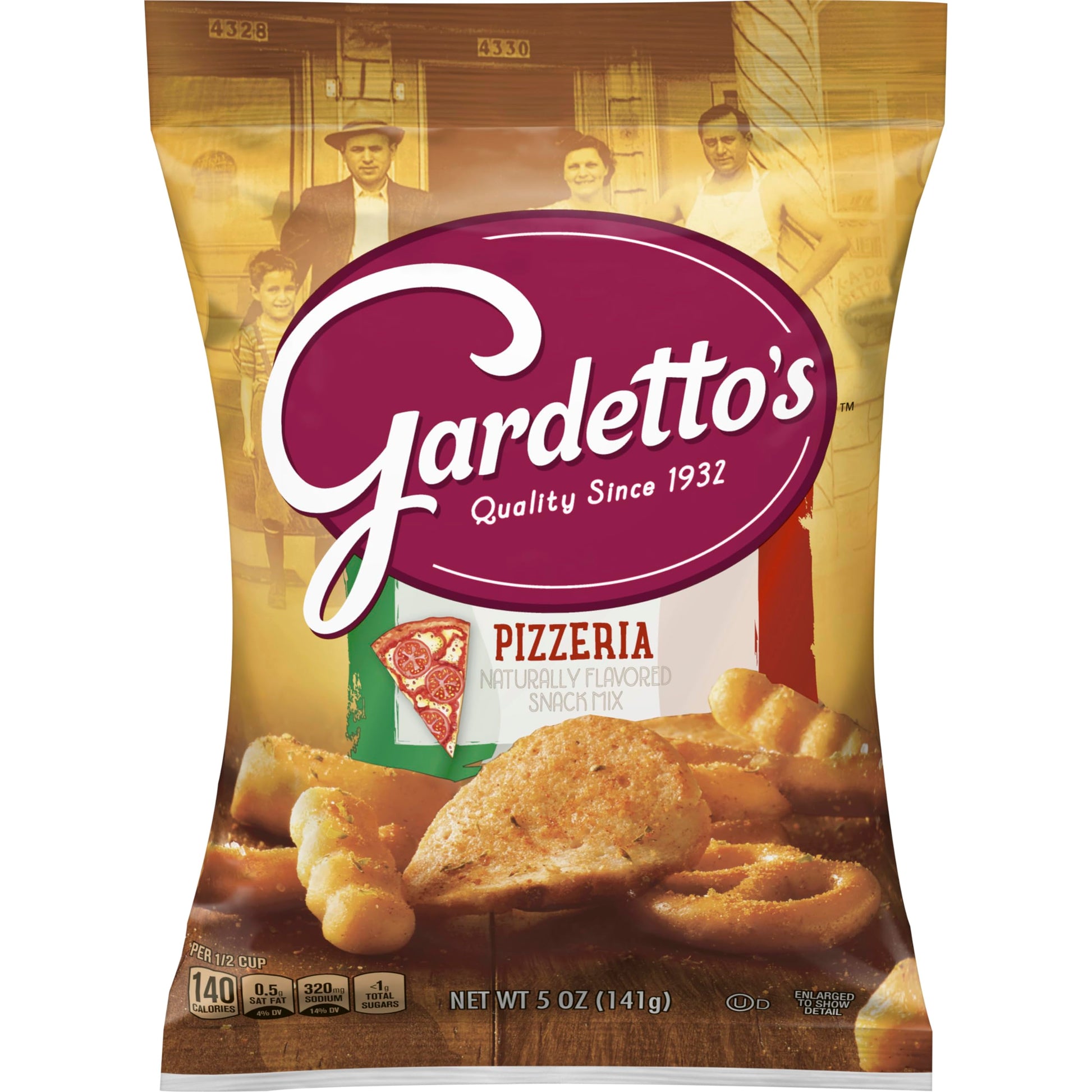 Gardettos Pizzeria Snack Mix, Naturally Flavored, 5 oz Bag
