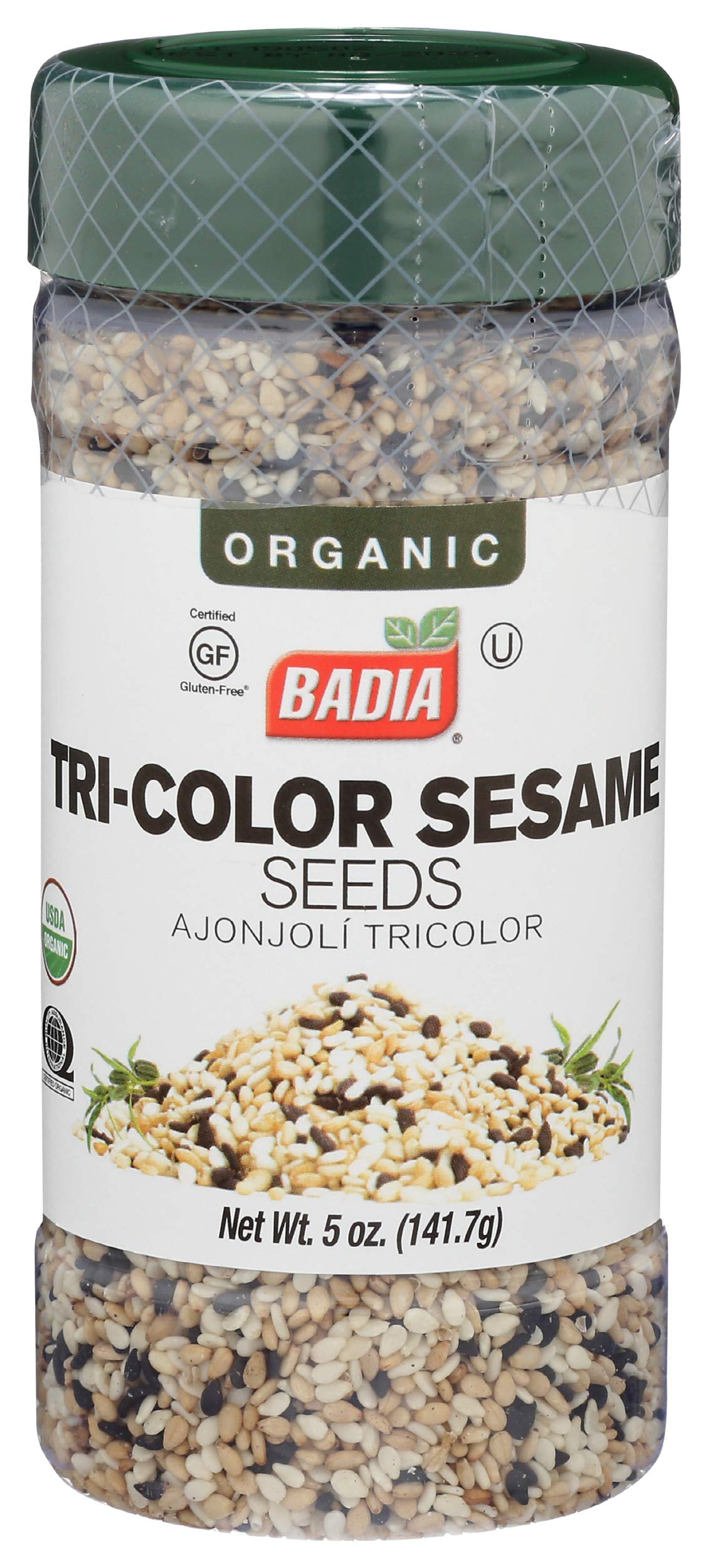 Badia Organic Tri-Color Sesame Seeds 5 Oz – Nutty And Crunchy Blend Of White, Black & Toasted Sesame Seeds