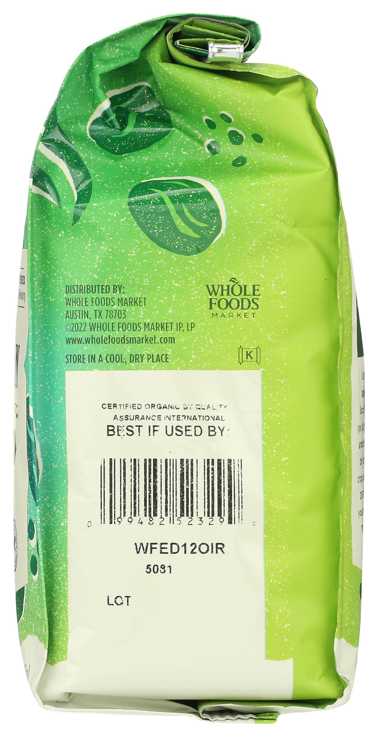 Whole Foods Market, Organic Ground Coffee, Dark Italian Roast, Bittersweet, Rich & Velvety, 12 Ounce
