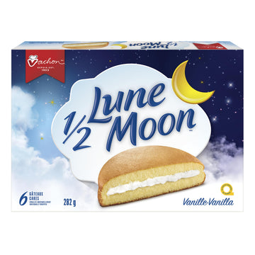 VACHON Half Moon, Fluffy Vanilla Cakes, 282g/9.9oz., 6 cakes., Imported from Canada)