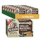 Season Grilled Mackerel In Olive Oil - Skinless & Boneless Mackerel Fillets, Wild Caught, Keto Snacks, Full Of Vitamins, Low In Mercury, Kosher, Non-Gmo, 20G Of Protein - 4.37 Oz, 12-Pack