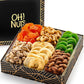 Oh! Nuts Dried Fruit and Nuts Gift Basket - Premium Dried Fruits & Nuts Square Gift Tin for Special Occasions - Birthday, Annive
