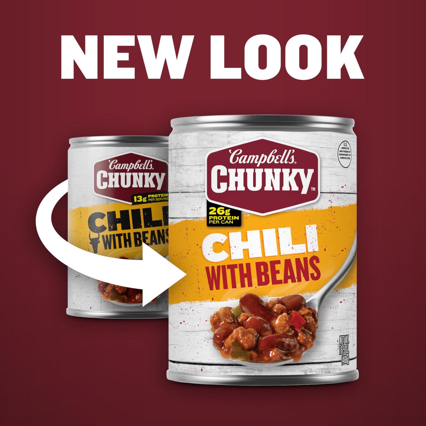 Campbells Chunky Chili With Beans, 16.5 Oz Can (12 Pack)