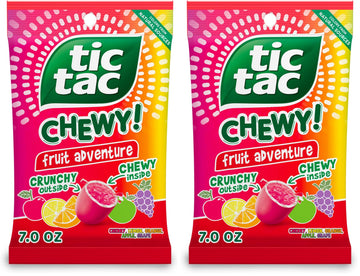 TIC TAC CHEWY! Fruit Adventure Candy, Fruit Candy, 7 oz (Packaging May Vary) (Pack of 2)