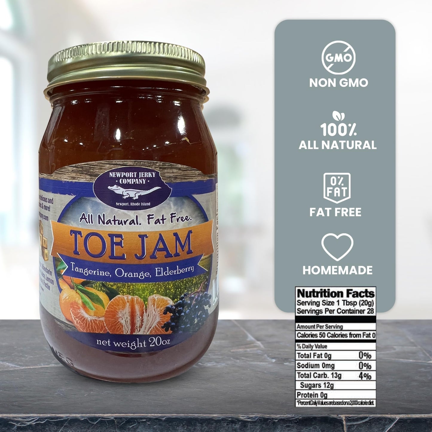 NEWPORT JERKY COMPANY Toe Jam Snack - Tangerine, Orange, Elderberry - 1.25 Pound Pack