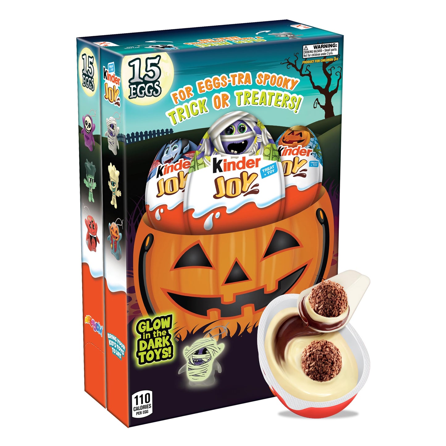 Kinder Joy Eggs Treats & Toys, 15 Count, Individually Wrapped, 0.7 oz Each, Perfect for Halloween Party Favors