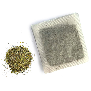 MONTEREY BAY HERB CO. Green Tea Bags - Bulk Caffeinated Tea, 1/4 LB, Unbleached Paper, No Strings or Tags