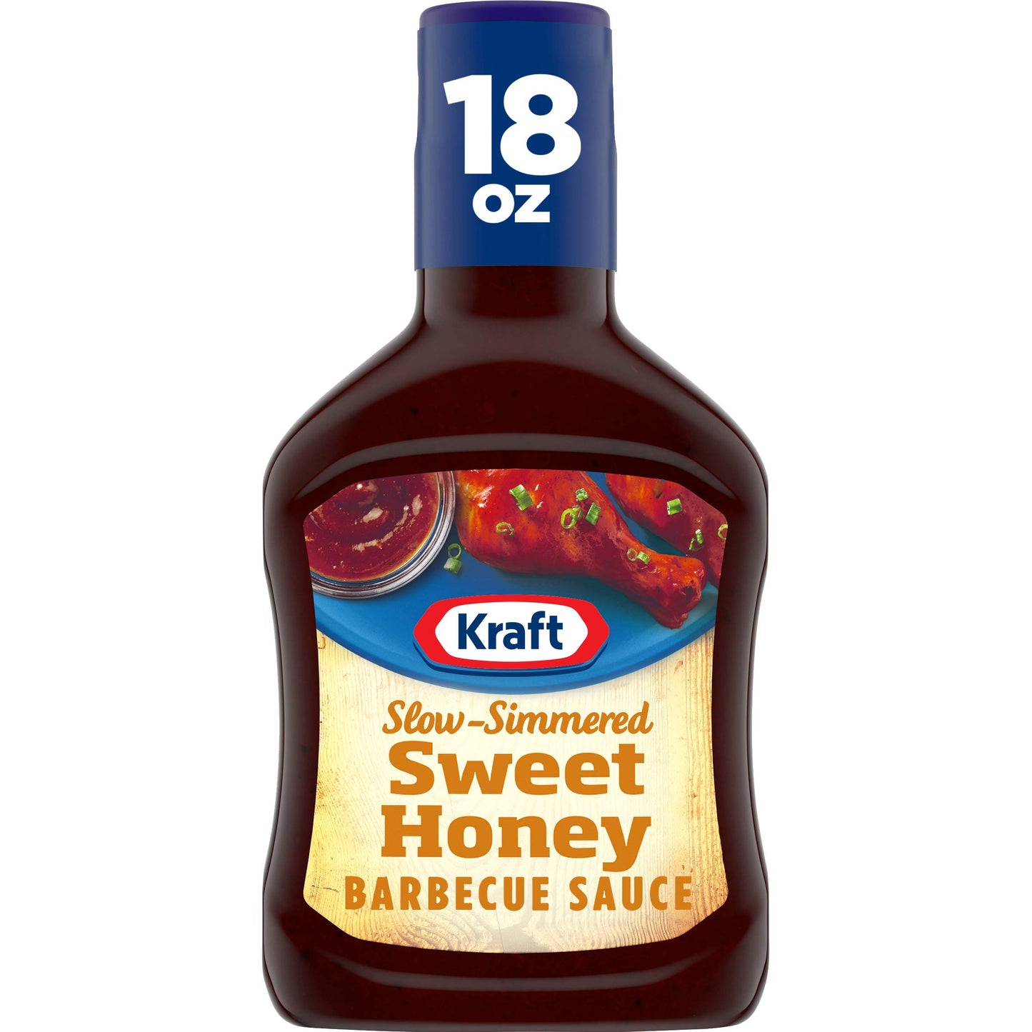 Kraft BBQ Sauce, Sweet Honey, Slow-Simmered, 12 Pack, 18 oz Bottles