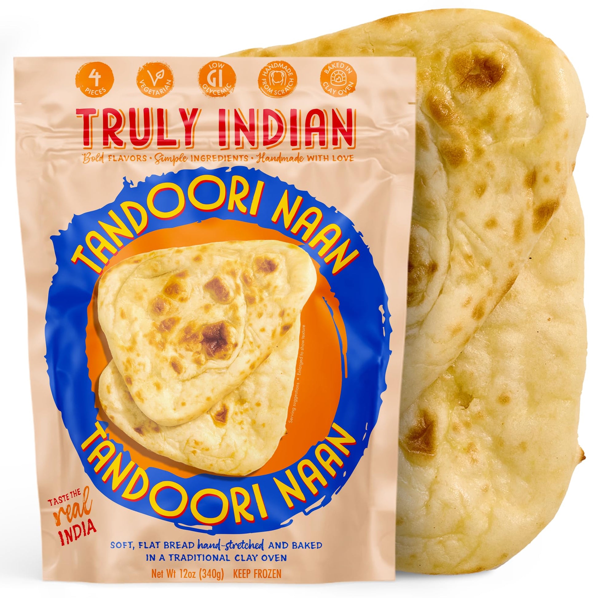 TRULY INDIAN, Indian Food, Tandoori Naan, 12 OZ