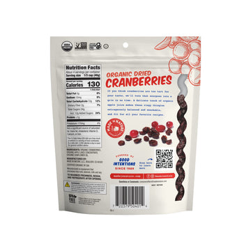 Made In Nature Organic Dried Cranberries, 5 Ounce (Pack Of 6) – Sweetened With Apple Juice, Non-Gmo, Unsulfured, Gluten Free