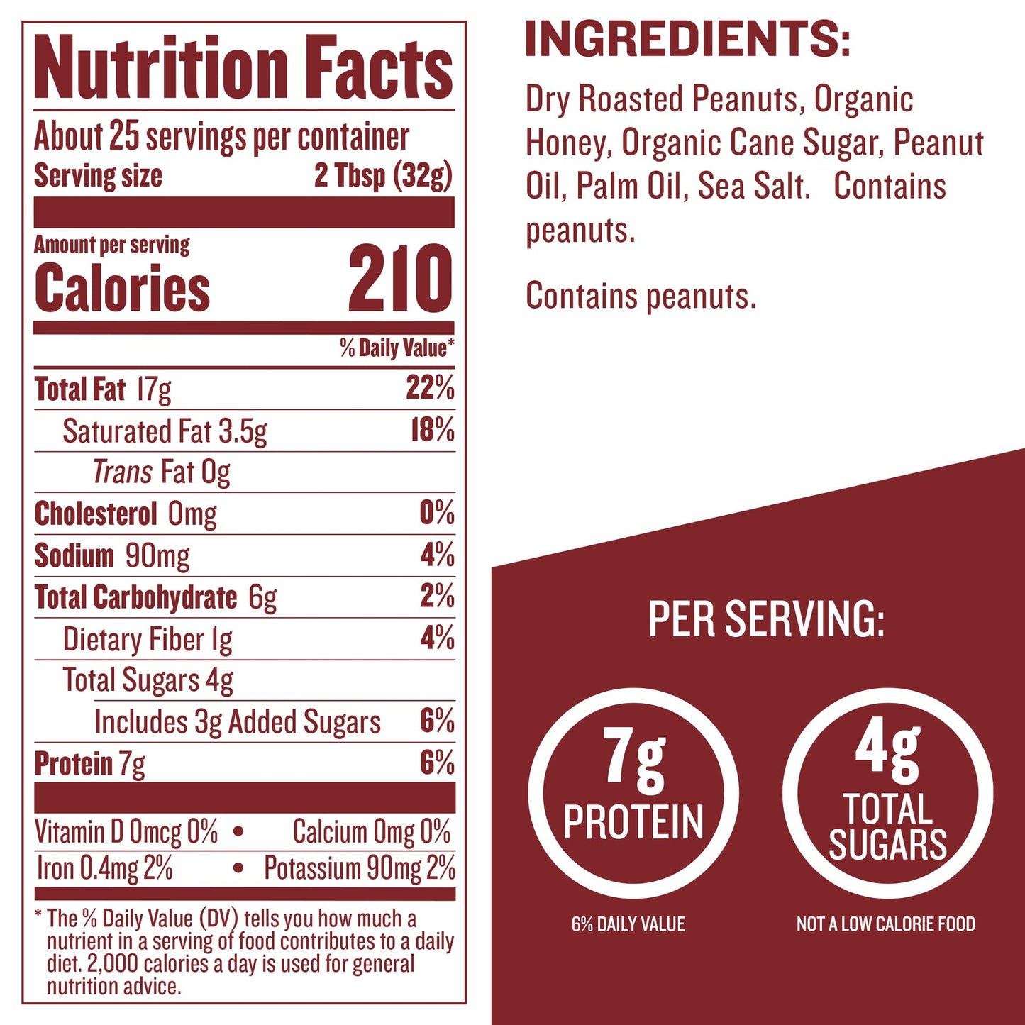 Justins Honey Peanut Butter, No Stir, Gluten-Free, 28 oz Jar