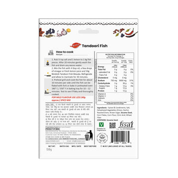 Nimkish Tandoori Fish Masala 50G, Kerala Machli Masala, Ready To Cook Spice Mix