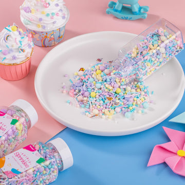 Unicorn Sprinkles Mix | Pink Blue Purple Rainbow | Sprinkles For Cake Decorating | Cupcake Toppers | Ice Cream | Cookie | Fancy