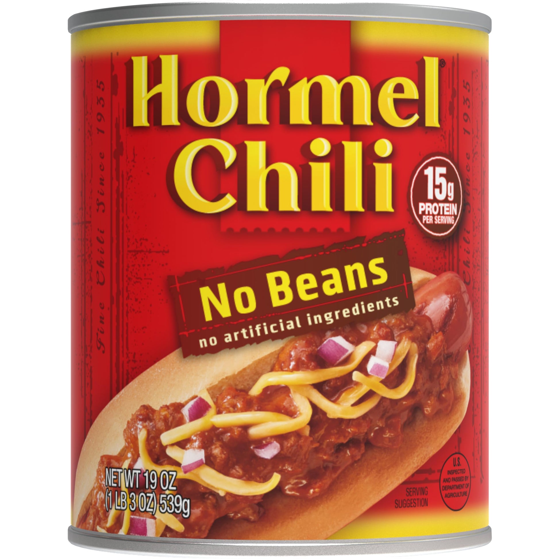 Hormel Chili No Beans, 19 Ounce