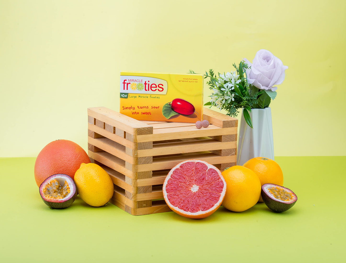 Frooties   Berry compact pieces - 100% Natural, Sugar Free, 20 Count Pack of 2, Energy Yellow