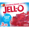 Jell-O Strawberry Banana Gelatin Dessert Mix, Sugar Free, 0.3 oz Boxes, 24 ct Pack