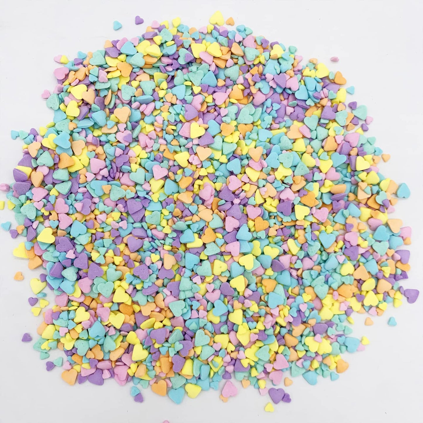 Valentines Sprinkles Edible Multicolor Hearts Sprinkles Purple and Yellow Mixed Cupcake Cake Decoration Cake Cookie IceCream Don