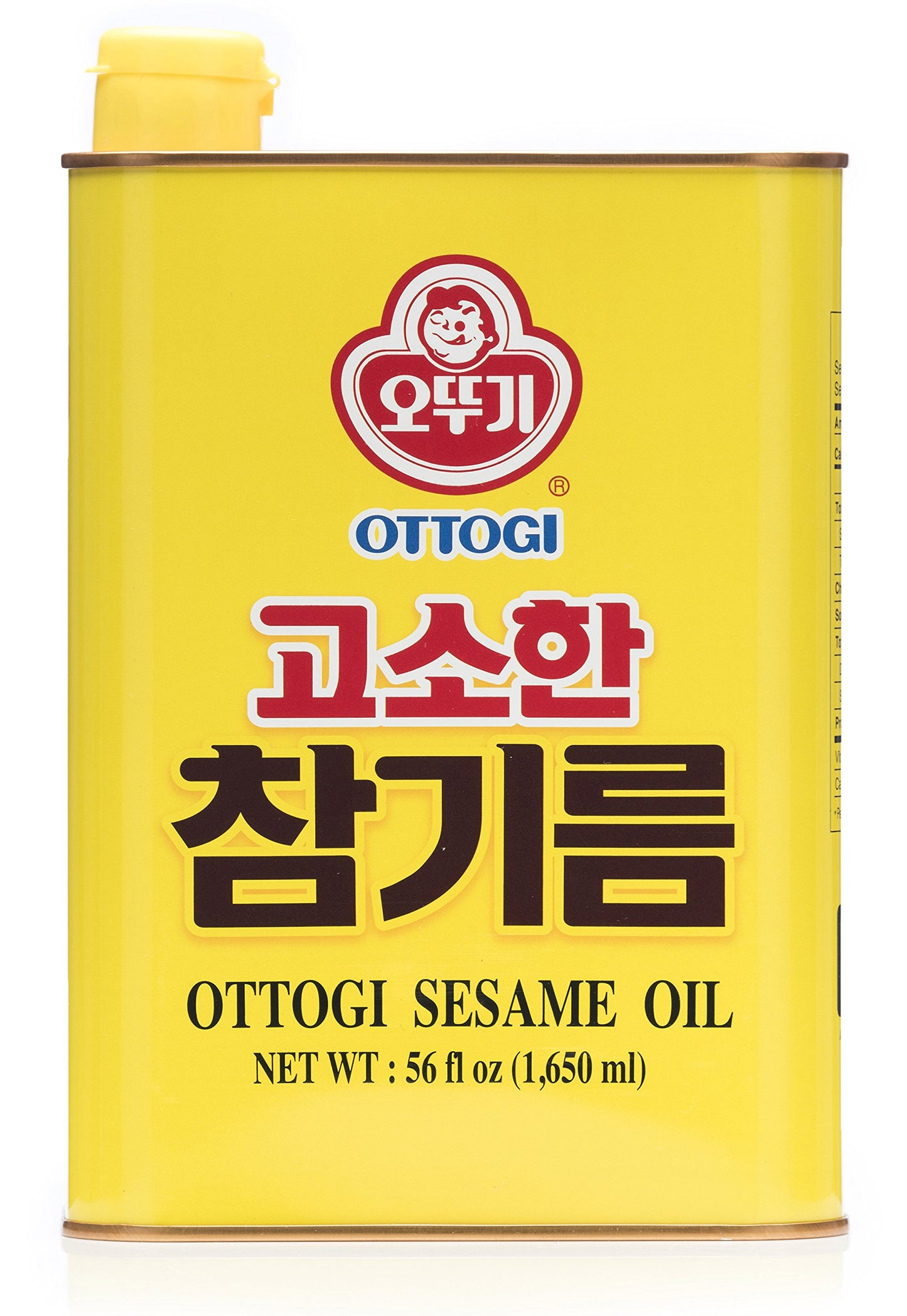 Ottogi 100% Pure Roasted Sesame Oil, Traditional Korean Style, 1650ml (56 fl oz) - Premium Quality Cooking Oil