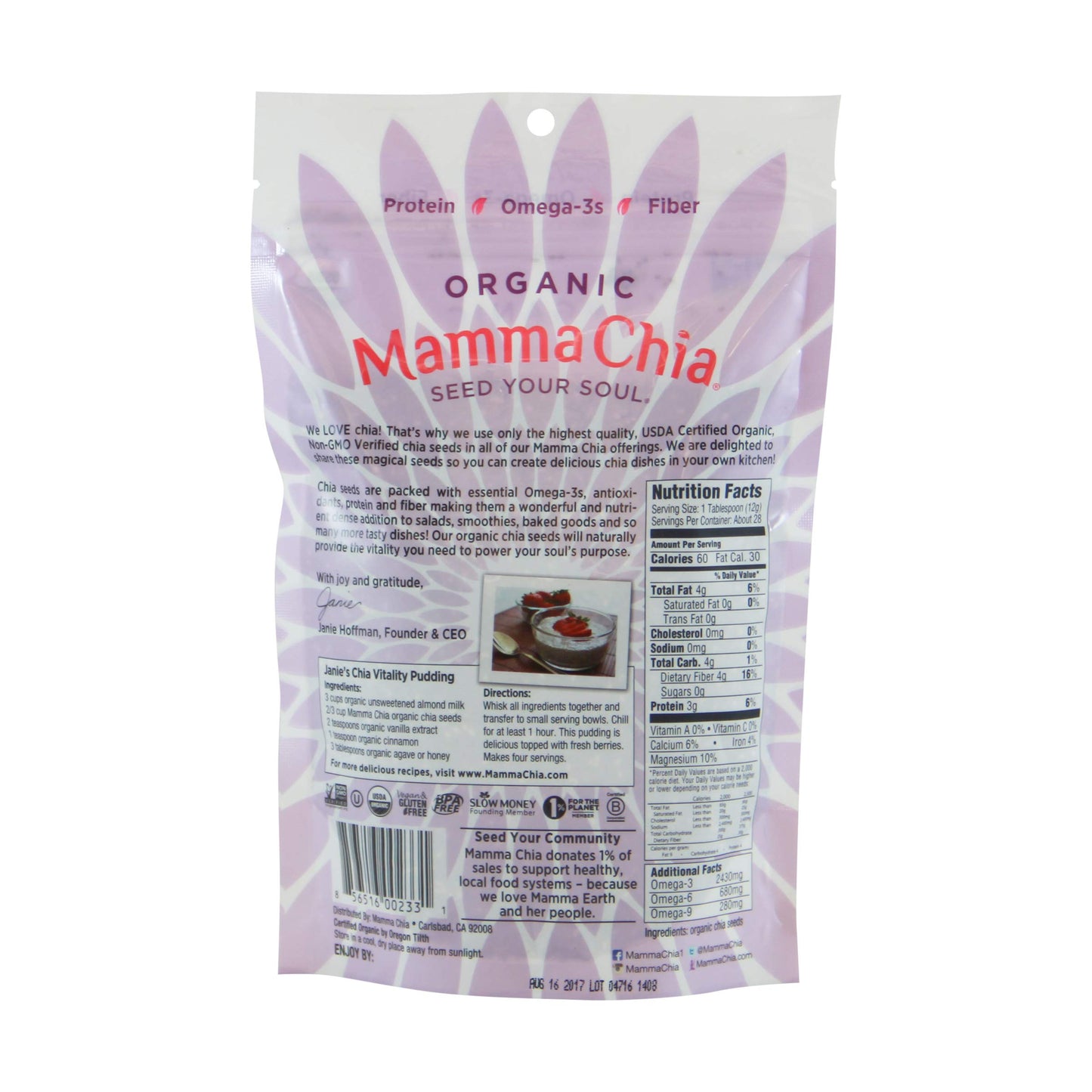 MAMMAcHIA SEED cHIA BLAcK ORgANIc 12 OZ2