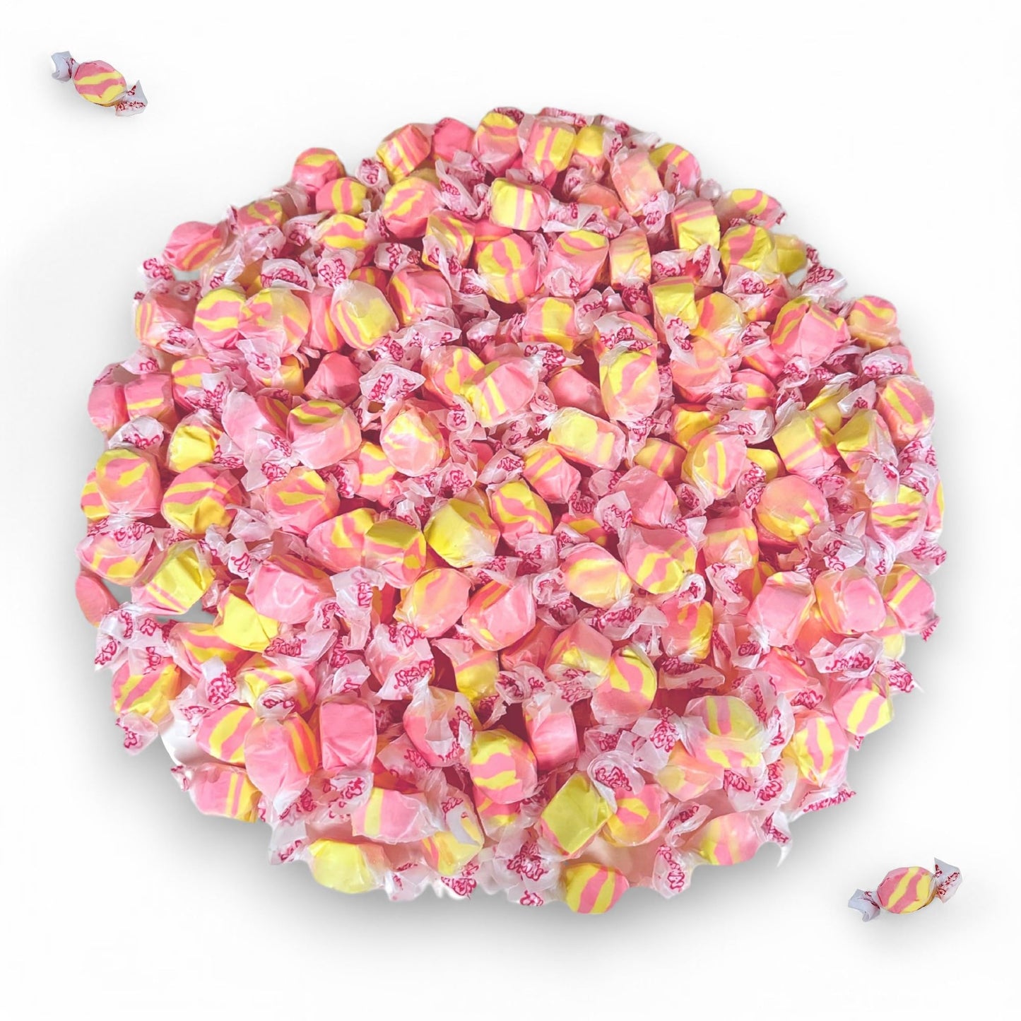 Premium Strawberry Banana Saltwater Taffy Chewy Candies Strawberry And Banana Flavors Bulk 1 Lb Bag 60+ Pieces Individually Wrap