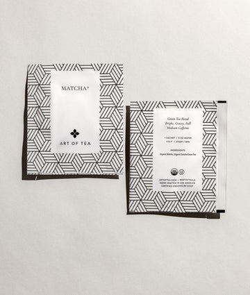 Art of Tea | Organic Matcha+ | Matcha Green Tea | 50 Count Eco Friendly Pyramid Tea Bags Sachets