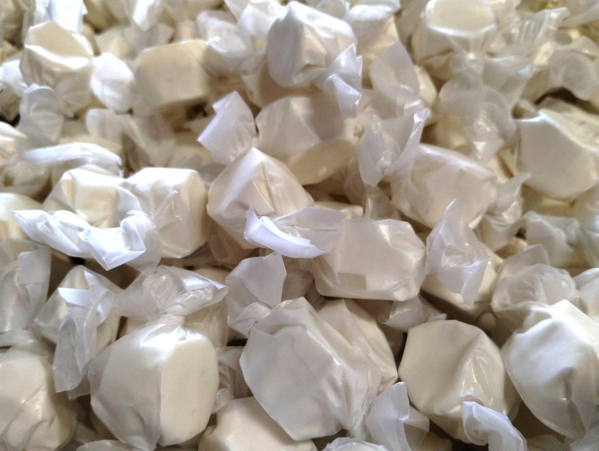 Vanilla Salt Water Taffy -1.5 lbs of Fresh Delicious Individually Wrapped Creamy Chewy Taffy