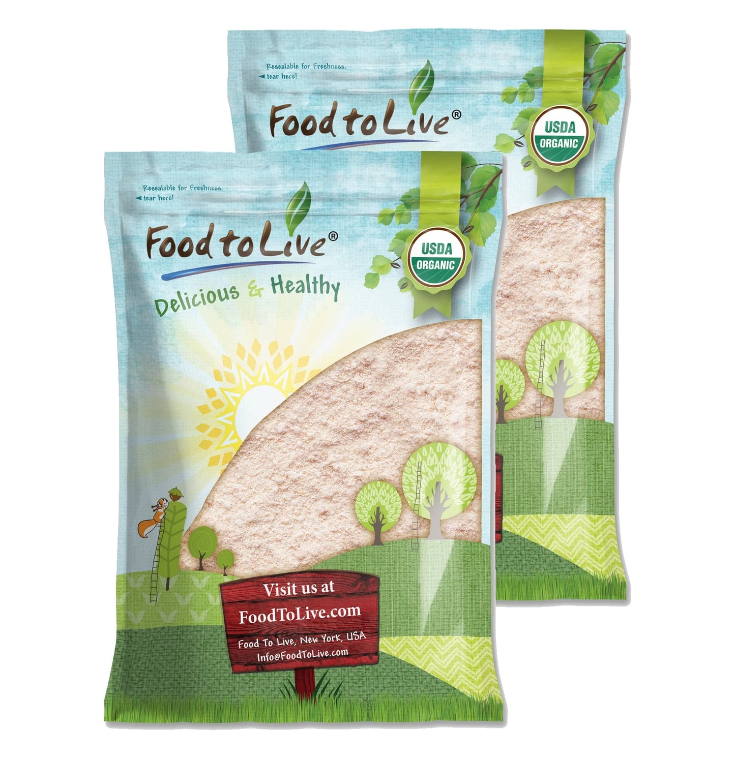 Food to Live Organic Red Lentil Flour, 20 Pounds - Non-GMO, Finely Ground, Pure, Raw, Keto, Nutritious Vegan Powder in Bulk. Goo