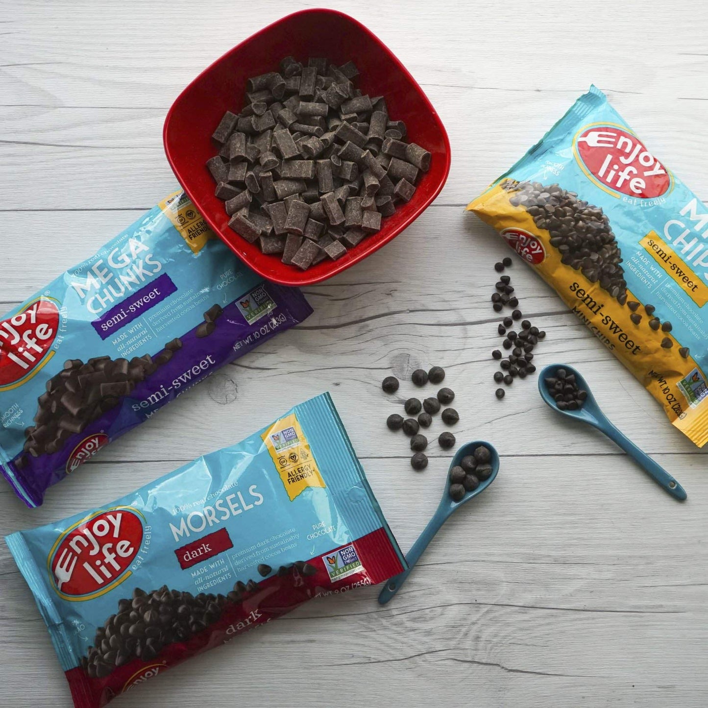 Enjoy Life Semi-sweet Chocolate Mini Chips, 10 Ounce, Pack of 2