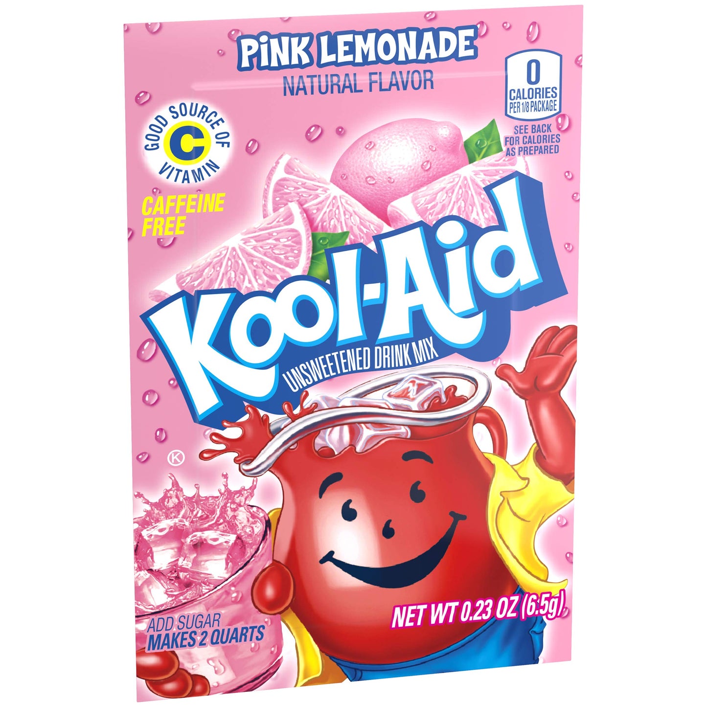 Kool-Aid Pink Lemonade Powdered Drink Mix, Unsweetened, Caffeine Free, 0.23 Ounce (Pack of 96)