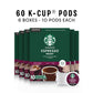 Starbucks K-Cup Coffee Pods, Dark Roast Coffee, Espresso Roast For Keurig Coffee Makers, 100% Arabica, 6 Boxes (60 Pods Total)