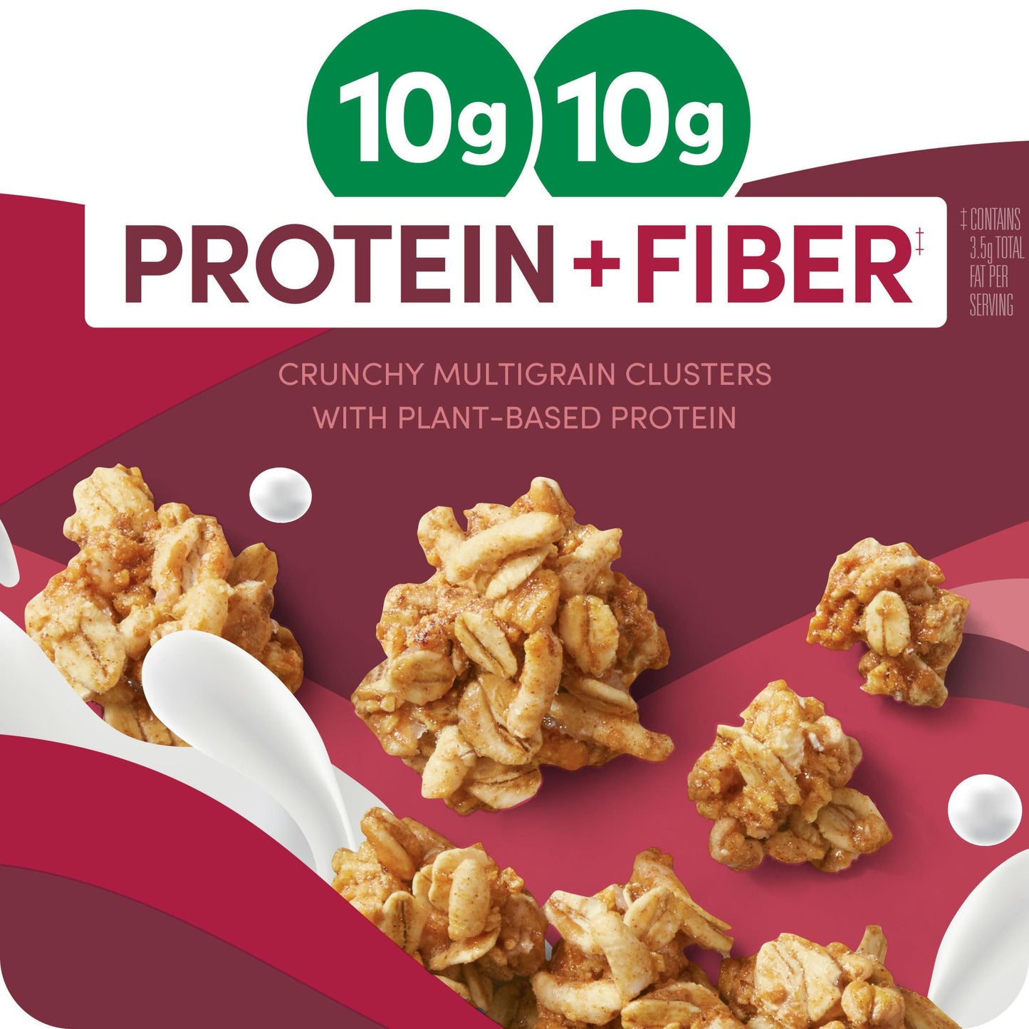 Kashi GO Protein Cereal, 10g Protein, 10g Fiber, Cinnamon Crunch, 17.4oz Box (1 Box)
