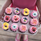 Rssta i Edible Flowers Cupcake Topper - 60 Pack Wafer Paper Decorations for Baby Shower, Wedding, Birthday Party - Design 5