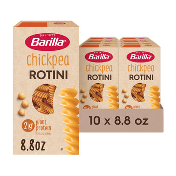 Barilla Chickpea Rotini Pasta, 8.8 oz (Pack of 10) - Vegan, Gluten Free, Non GMO & Kosher Made with Plant Based Protein