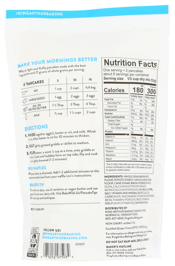 King Arthur Gluten-Free Pancake Mix,15 oz